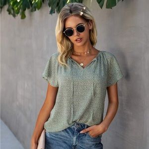 Tie neck blouse